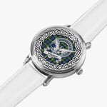 Watson Scottish Clan Tartan Crest Badge Silver Automatic Watch Size 46mm