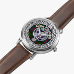 Fleming Scottish Clan Tartan Badge Crest Silver Automatic Watch Size 46mm