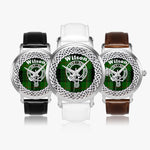 Scottish Wilson surname last name tartan crest Silver Automatic Watch Size 46mm