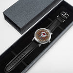 Scottish MacNaughton Celtic Circle Silver Automatic Watch Size 46mm
