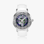 Scottish Baird Clan Tartan Crest Badge Silver Automatic Watch Size 46mm