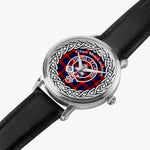 Scottish MacLachlan Clan Tartan Crest Badge Silver Automatic Watch Size 46mm