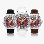 Udny Scottish Clan Tartan Crest Badge Silver Automatic Watch Size 46mm
