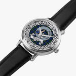 Fletcher Scottish Clan Tartan Crest Badge Silver Automatic Watch Size 46mm