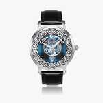 Scottish Garden Clan Tartan Crest Badge Silver Automatic Watch Size 46mm