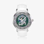 Armstrong Scottish Clan Tartan Crest Badge Silver Automatic Watch Size 46mm