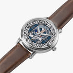 Napier Scottish Clan Tartan Crest Badge Silver Automatic Watch Size 46mm