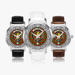 Callander Scottish Clan Tartan Crest Badge Silver Automatic Watch Size 46mm