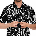 Men Hawaiian Shirt Black Tropical Hawaiian Tropical Holiday Hawaiian Men Short Sleeve Shirt