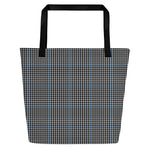 Gladstone Plaid Tartan Large Tote Bag with Pocket