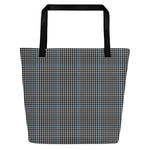 Gladstone Plaid Tartan Large Tote Bag with Pocket