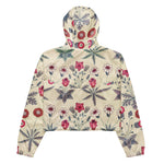 Women’s cropped windbreaker Floral Pattern Red Summer Rose Women's Cropped Windbreaker