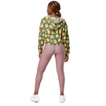 Women’s cropped windbreaker Floral Rose Flower Garden Summer Rose Women's Cropped Windbreaker Jacket