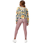 Women’s cropped windbreaker Floral seamless pattern with Roses Flower Summer Rose Women's Cropped Windbreaker Jacket