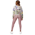 Women’s cropped windbreaker Flowers Classic Modern Romantic Summer Rose Women's Cropped Windbreaker Jacket