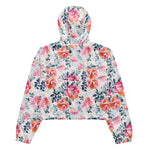 Women’s cropped windbreaker Garden Roses Pattern Summer Rose Women's Cropped Windbreaker Jacket