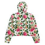 Women’s cropped windbreaker Garden Roses Pattern Flower Summer Rose Women's Cropped Windbreaker Jacket