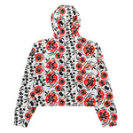 Women’s cropped windbreaker Hand Painting Abstract Watercolor Roses Flowers Summer Rose Women's Cropped Windbreaker Jacket