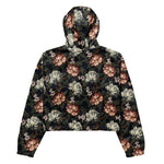 Women’s cropped windbreaker Ornate Seamless Pattern With Vintage Peonies Rose Summer Rose Women's Cropped Windbreaker Jacket