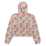 Women’s cropped windbreaker Retro Roses Summer Rose Women's Cropped Windbreaker Jacket