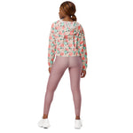 Women’s cropped windbreaker Retro Roses Summer Rose Women's Cropped Windbreaker Jacket