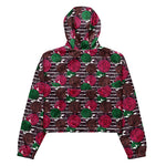 Women’s cropped windbreaker Retro Rustic Folk Summer Rose Women's Cropped Windbreaker Jacket