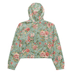 Women’s cropped windbreaker Romantic classic wallpaper seamless Vintage Rose flower Summer Rose Women's Cropped Windbreaker Jacket