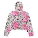 Women’s cropped windbreaker Rose Floral Pattern Summer Rose Women's Cropped Windbreaker Jacket
