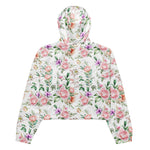 Women’s cropped windbreaker Rose Floral Summer Rose Women's Cropped Windbreaker Jacket