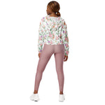 Women’s cropped windbreaker Rose Floral Summer Rose Women's Cropped Windbreaker Jacket