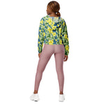 Women’s cropped windbreaker Roses Watercolor pattern Summer Rose Women's Cropped Windbreaker Jacket