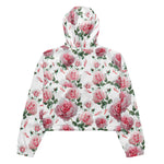 Women’s cropped windbreaker Scatter Pink Roses Pattern Summer Rose Women's Cropped Windbreaker Jacket