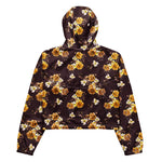 Women’s cropped windbreaker Seamless Floral Pattern Watercolor Blossom Roses Summer Rose Women's Cropped Windbreaker Jacket