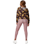 Women’s cropped windbreaker Seamless Floral Pattern Watercolor Blossom Roses Summer Rose Women's Cropped Windbreaker Jacket