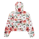 Women’s cropped windbreaker Spring Flowers and Leaves Summer Rose Women's Cropped Windbreaker Jacket