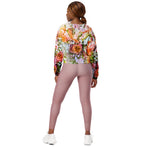 Women’s cropped windbreaker Summer Bouquets of Flowers Summer Rose Women's Cropped Windbreaker Jacket