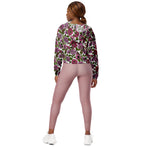 Women’s cropped windbreaker The Mice party FlowerSummer Rose Women's Cropped Windbreaker Jacket