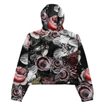 Women’s cropped windbreaker Victorian Rose Floral Summer Rose Women's Cropped Windbreaker Jacket