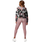 Women’s cropped windbreaker Victorian Rose Floral Summer Rose Women's Cropped Windbreaker Jacket
