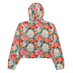Women’s cropped windbreaker Vintage Floral Flower Summer Rose Women's Cropped Windbreaker Jacket