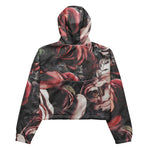 Women’s cropped windbreaker Vintage Roses Bouquet Flower Summer Rose Women's Cropped Windbreaker Jacket