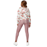 Women’s cropped windbreaker Vintage Roses Summer Garden Summer Rose Women's Cropped Windbreaker Jacket