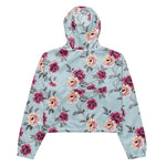 Women’s cropped windbreaker Violet and yellow Flowers with Leaves Summer Rose Women's Cropped Windbreaker Jacket