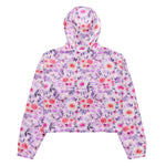 Women’s cropped windbreaker Watercolor Rose Flowers Summer Rose Women's Cropped Windbreaker Jacket