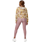 Women’s cropped windbreaker Watercolor Seamless Pattern with Contoured Element Summer Rose Women's Cropped Windbreaker Jacket
