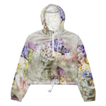 Women’s cropped windbreaker Flowers Classic Modern Romantic Summer Rose Women's Cropped Windbreaker Jacket