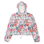 Women’s cropped windbreaker Garden Roses Pattern Summer Rose Women's Cropped Windbreaker Jacket
