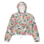 Women’s cropped windbreaker Pretty Flower Watercolor Floral Botanical Summer Rose Women's Cropped Windbreaker Jacket