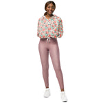 Women’s cropped windbreaker Retro Roses Summer Rose Women's Cropped Windbreaker Jacket