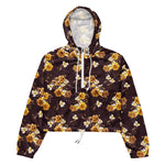 Women’s cropped windbreaker Seamless Floral Pattern Watercolor Blossom Roses Summer Rose Women's Cropped Windbreaker Jacket